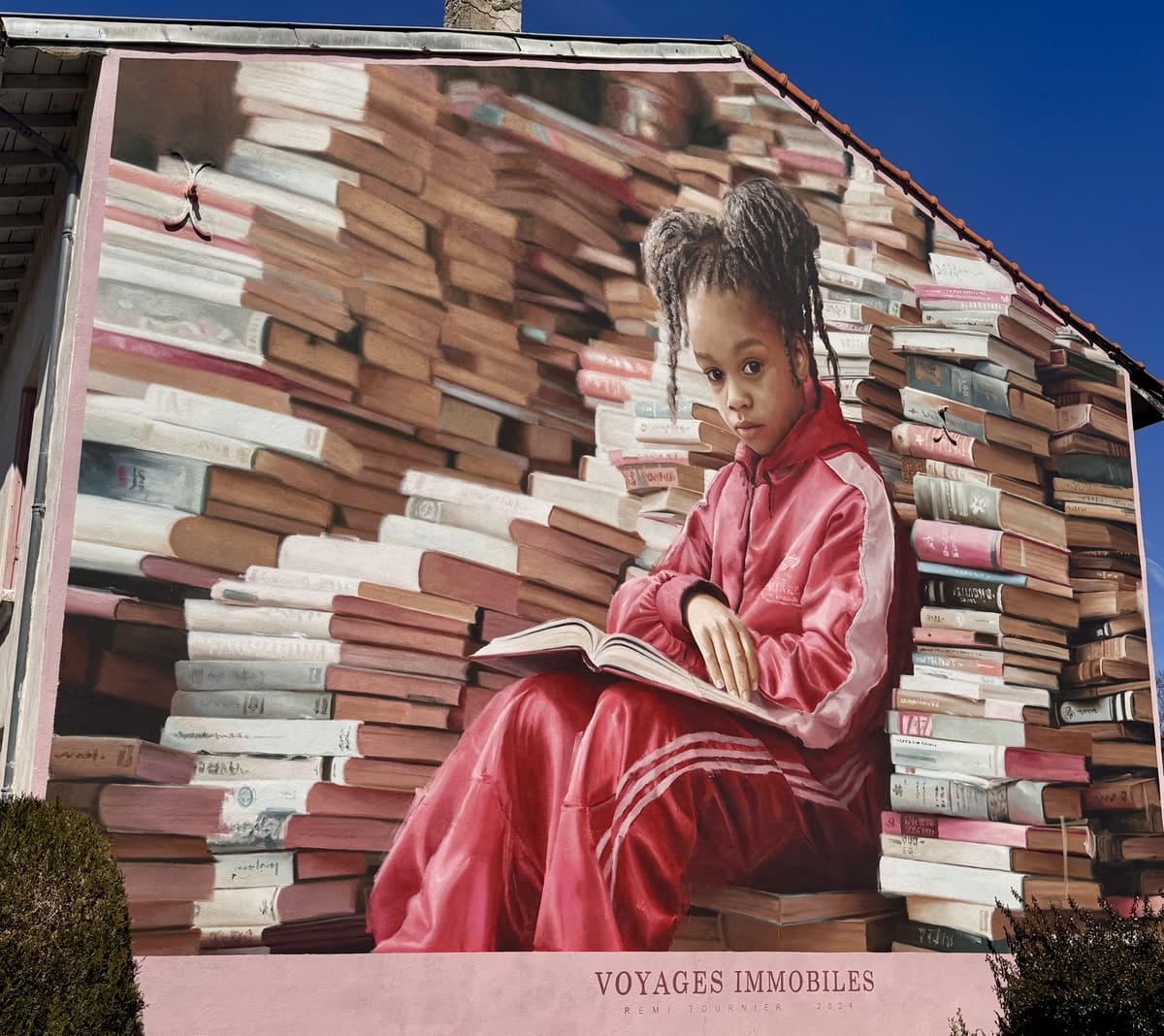 Fresque de street art signée Rémi Tournier au festival la Teinturerie à Aurec-sur-Loire